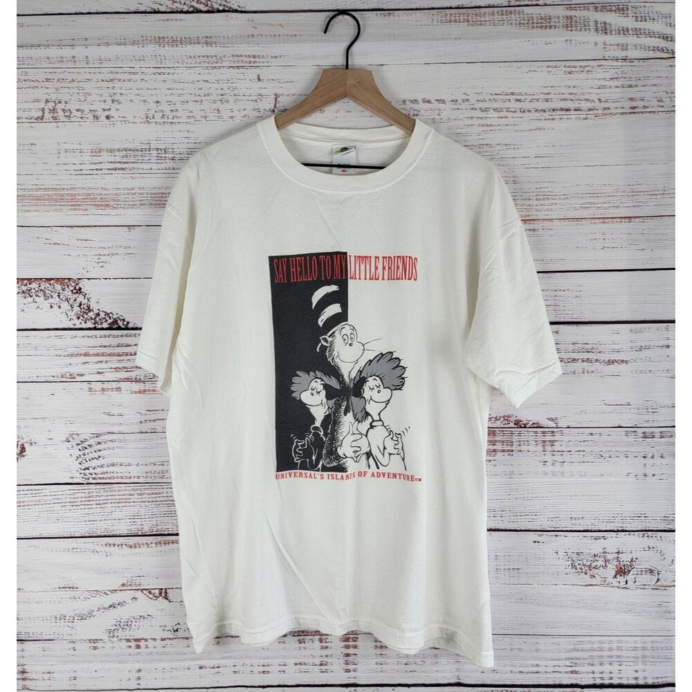 Universal Studios Dr. Seuss Say Hello To My Little Friends Sz XL Scarface Shirt